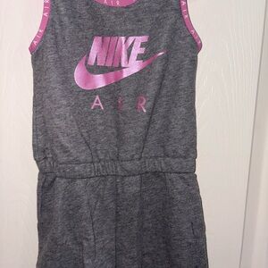 Nike Gray and Pink Sleeveless Romper